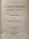 Dějiny národu českého w Čechách a w Morawě