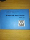 Studijní program 1989/90