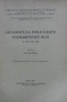 Geografická bibliografie Podkarpatské Rusi