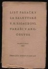 List pasačky La Salettské P.H. Rigauxovi, faráři v Argoeuves ze dne 28. února 1904