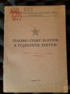 Italsko-český slovník k vojenským textům