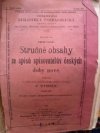 Stručné obsahy ze spisů spisovatelův českých doby nové
