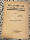 Anthroposophie und Universitätswissenschaft