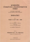 Knihopis českých a slovenských tisků od doby nejstarší až do konce XVIII. století