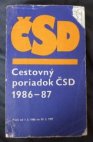 Cestovny poriadok ČSD 1986-87