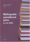 Bibliografie památkové péče za rok 2003