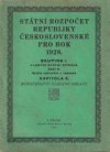 Státní rozpočet Republiky československé pro rok 1928