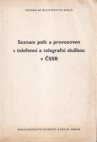 Seznam pošt a provozoven s telefonní a telegrafní službou v ČSSR