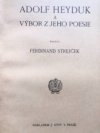 Adolf Heyduk a výbor z jeho poesie