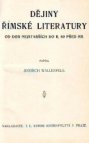 Dějiny římské literatury od dob nejstarších do r. 80 před Kr.