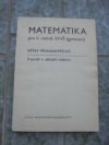 Matematika pro II. ročník středních všeobecně vzdělávacích škol, větev přírodovědná