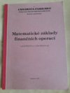 Matematické základy finančních operací