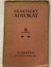 Praktický advokát dodatky do konce roku 1933