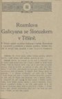 Rozmluva Galicyana se Šlonzakem v Těšíně