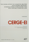 The causal effect of cognitive abilities on economic behavior