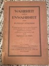 Wahrheit gegen  unwahrheit über Rudolf Steiner