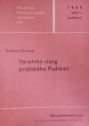 Vorařský slang pražského Podskalí