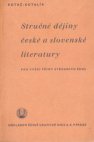 Stručné dějiny české a slovenské literatury pro vyšší třídy středních škol