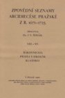 Zpovědní seznamy arcidiecése pražské z r. 1671-1725.