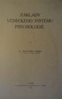 Základy vědeckého systému psychologie