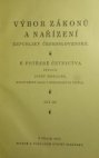 Výbor zákonů a nařízení republiky Československé.