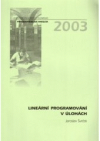 Lineární programování v úlohách