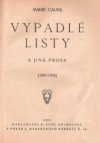 Vypadlé listy a jiná prosa
