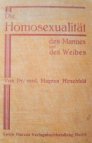 Die Homosexualität des Mannes und des Weibes