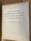 Kolovratské a berkovské listiny ve státním archivu zemědělském