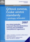 Účtová osnova, České účetní standardy - postupy účtování pro účetní jednotky, u kterých hlavním předmětem činnosti není podnikání (nevýdělečné organizace)