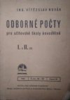 Odborné počty pro učňovské školy kovodělné.