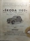 Škoda 1102 čtyřválec 1,1L-OHV