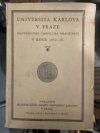 Universitas Carolina Pragensis v roce 1932-33