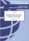 Social responsibility of companies operating in the Czech Republic - student awareness survey