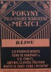 Pokyny pro osoby, narozené v měsíci říjnu