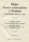 Dějiny stavu rolnického v Čechách od nejstarších dob do r. 1848