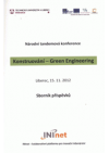 Národní tandemová konference Konstruování - Green Engineering
