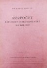 Rozpočet republiky Československé na rok 1929