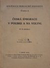 Česká emigrace v Polsku a na Volyni