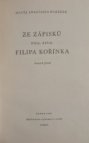 Ze zápisků phil. stud. Filipa Kořínka