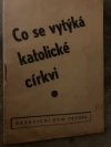 Co se vytyka katolicke cirkvi