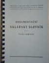 Dokumentační sklářský slovník česko - anglický