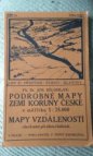 Podrobné mapy zemí koruny České v měřítku 1:75.000 a mapy vzdáleností všech míst při silnici ležících.