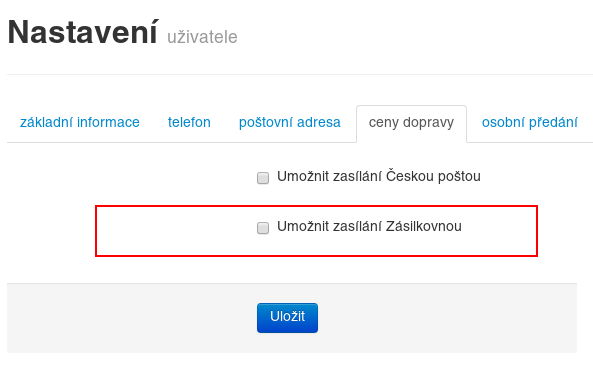 Jak zapnout Zásilovnu u svých inzerátů