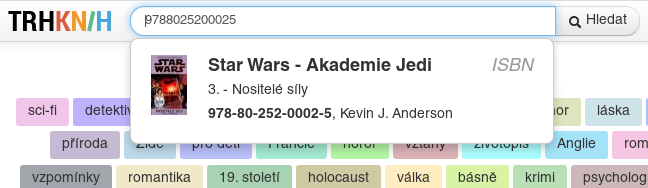 Vyhledávání pomocí ISBN