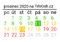 Vánoční rozvrh 2020